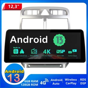 12,3" Android 13.0 Car Stereo Navigatore GPS Navigazione per Peugeot 307 (Dal 2002)-1