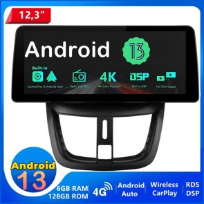 12,3" Android 13.0 Car Stereo Navigatore GPS Navigazione per Peugeot 207 (Dal 2006)-1