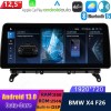 BMW X4 F26 Android 13 Autoradio Lettore Multimediale Navigazione GPS con 8-Core 8GB+256GB Touchscreen Bluetooth vivavoce DSP SWC DAB SD USB WiFi 4G LTE CarPlay - 12,5" Android 13.0 Autoradio con Navigatore GPS Auto Stereo per BMW X4 F26 (2014-2018)