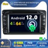 Mercedes ML W163 Android 12.0 Autoradio Lettore DVD con 7 Pollici Display Bluetooth Vivavoce DAB CD USB 4G WiFi OBD2 Carplay - Android 12 Car Stereo Navigatore GPS Navigazione per Mercedes ML W163 (1998-2005)