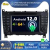 Mercedes CLC W203 Android 12.0 Autoradio Lettore DVD con 7 Pollici Display Bluetooth Vivavoce DAB USB 4G WiFi OBD2 Carplay - Android 12 Car Stereo Navigatore GPS Navigazione per Mercedes CLC W203 (2008-2011)