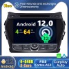 Hyundai Santa Fe Android 12.0 Autoradio Lettore DVD con 8 Pollici Display Bluetooth Vivavoce DAB USB 4G WiFi OBD2 Carplay - Android 12 Car Stereo Navigatore GPS Navigazione per Hyundai Santa Fe (2013-2017)