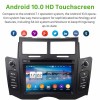 Toyota Yaris Android 10 Autoradio Lettore DVD con 8-Core 4GB+64GB Touchscreen Bluetooth Comandi al volante Microfono DSP DAB CD SD USB 4G LTE WiFi MirrorLink OBD2 CarPlay - Android 10.0 Autoradio Navigatore GPS Specifico per Toyota Yaris (2005-2011)