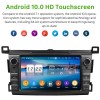 Toyota RAV4 Android 10 Autoradio Lettore DVD con 8-Core 4GB+64GB Touchscreen Bluetooth Comandi al volante Microfono DSP DAB CD SD USB 4G LTE WiFi MirrorLink OBD2 CarPlay - 8" Android 10.0 Autoradio Navigatore GPS Specifico per Toyota RAV4 (2013-2018)