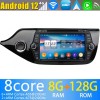 Kia Ceed Android 13 Autoradio Lettore DVD con 8GB+128GB Bluetooth Comandi al volante DSP DAB USB 4G WiFi OBD2 CarPlay - 8" Android 13.0 Autoradio Navigatore GPS per Kia Ceed (Dal 2012)