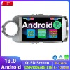 Toyota Yaris Android 13.0 Autoradio Lettore DVD con 9 Pollici IPS Touchscreen 8-Core 6GB+128GB Bluetooth Vivavoce RDS DAB DSP USB 4G LTE WiFi Wireless CarPlay - Android 13.0 Car Stereo Navigatore GPS Navigazione per Toyota Yaris (2012-2017)