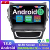 Hyundai Santa Fe Android 13.0 Autoradio Lettore DVD con 9 Pollici IPS Display 6GB+128GB Bluetooth Vivavoce DAB DSP USB 4G WiFi Wireless CarPlay - Android 13.0 Car Stereo Navigatore GPS Navigazione per Hyundai Santa Fe (Dal 2013)