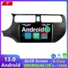 Kia Rio Android 13.0 Autoradio Lettore DVD con 9 Pollici IPS Display 6GB+128GB Bluetooth Vivavoce DAB DSP USB 4G WiFi Wireless CarPlay - Android 13.0 Car Stereo Navigatore GPS Navigazione per Kia Rio (2011-2015)