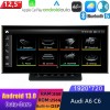 Audi A6 Android 13 Autoradio Lettore Multimediale Navigazione GPS con 8GB+256GB Bluetooth vivavoce DSP DAB WiFi 4G CarPlay - 12,5" Android 13.0 Autoradio con Navigatore GPS Auto Stereo per Audi A6 C6 (2004-2011)