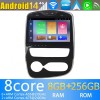 Renault Clio Android 14 Autoradio Navigazione GPS Auto Stereo Lettore Multimediale con 8+256GB Bluetooth DAB DSP USB 4G WiFi Telecamere 360° CarPlay Android Auto - 10" Android 14.0 Autoradio con Navigatore GPS per Renault Clio 4 (2017-2019)