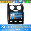 Dacia Duster Android 14 Autoradio Navigazione GPS Auto Stereo Lettore Multimediale con 8+256GB Bluetooth DAB DSP USB 4G WiFi Telecamere 360° CarPlay Android Auto - 9" Android 14.0 Autoradio con Navigatore GPS per Dacia Duster (2014-2020)