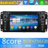 Dodge RAM Android 14 Autoradio Navigazione GPS Auto Stereo Lettore Multimediale con 8+256GB Bluetooth DAB DSP USB 4G WiFi Telecamere 360° CarPlay Android Auto - Android 14.0 Autoradio con Navigatore GPS per Dodge RAM 1500/2500/3500 (Dal 2007)