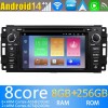 Dodge Journey Android 13 Autoradio Lettore DVD con 8GB+128GB Bluetooth Comandi al volante DSP DAB CD USB 4G WiFi OBD2 CarPlay - Android 13.0 Autoradio Navigatore GPS per Dodge Journey (2008-2011)
