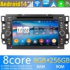 Chevrolet Epica Android 14 Autoradio Navigazione GPS Auto Stereo Lettore Multimediale con 8+256GB Bluetooth DAB DSP USB 4G WiFi Telecamere 360° CarPlay Android Auto - 7" Android 14.0 Autoradio con Navigatore GPS per Chevrolet Epica (Dal 2006)