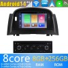 Renault Megane II Android 14 Autoradio Navigazione GPS Auto Stereo Lettore Multimediale con 8+256GB Bluetooth DAB DSP USB 4G WiFi Telecamere 360° CarPlay Android Auto - 7" Android 14.0 Autoradio con Navigatore GPS per Renault Megane II (Dal 2003)