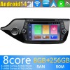Kia Ceed Android 14 Autoradio Navigazione GPS Auto Stereo Lettore Multimediale con 8+256GB Bluetooth DAB DSP USB 4G WiFi Telecamere 360° CarPlay Android Auto - 8" Android 14.0 Autoradio con Navigatore GPS per Kia Ceed (Dal 2012)