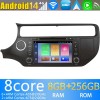Kia Rio Android 14 Autoradio Navigazione GPS Auto Stereo Lettore Multimediale con 8+256GB Bluetooth DAB DSP USB 4G WiFi Telecamere 360° CarPlay Android Auto - 8" Android 14.0 Autoradio con Navigatore GPS per Kia Rio (Dal 2015)