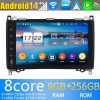 Mercedes Vito Android 13 Autoradio Lettore DVD con 8GB+128GB Bluetooth Comandi al volante DAB USB 4G WiFi OBD2 CarPlay - 9" Android 13.0 Autoradio Navigatore GPS per Mercedes Vito W639 (2006-2018)