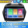 Hyundai ix35 Android 14 Autoradio Navigazione GPS Auto Stereo Lettore Multimediale con 8+256GB Bluetooth DAB DSP USB 4G WiFi Telecamere 360° CarPlay Android Auto - 9" Android 14.0 Autoradio con Navigatore GPS per Hyundai ix35 (2009-2015)