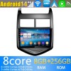 Chevrolet Aveo Android 13 Autoradio Lettore DVD con 8GB+128GB Bluetooth Comandi al volante DSP DAB SD USB 4G WiFi OBD2 CarPlay - 9" Android 13.0 Autoradio Navigatore GPS Specifico per Chevrolet Aveo (2012-2015)