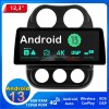 Jeep Compass Android 14.0 Autoradio Lettore DVD con 12,3 Pollici QLED Display 6GB+128GB Bluetooth Vivavoce DAB DSP USB 4G WiFi Wireless CarPlay - Android 14.0 Car Stereo Navigatore GPS Navigazione per Jeep Compass (2009-2016)