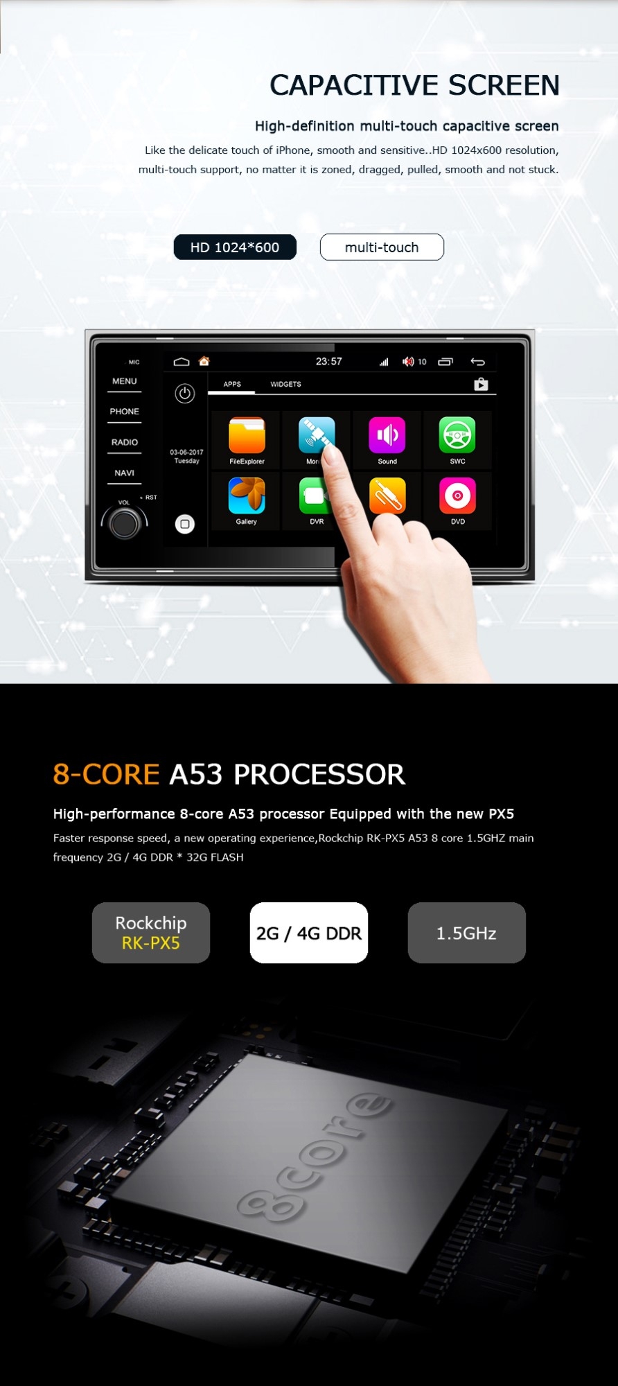 S200 Android 8.0 per Ford F-350 (2003-2013)-3