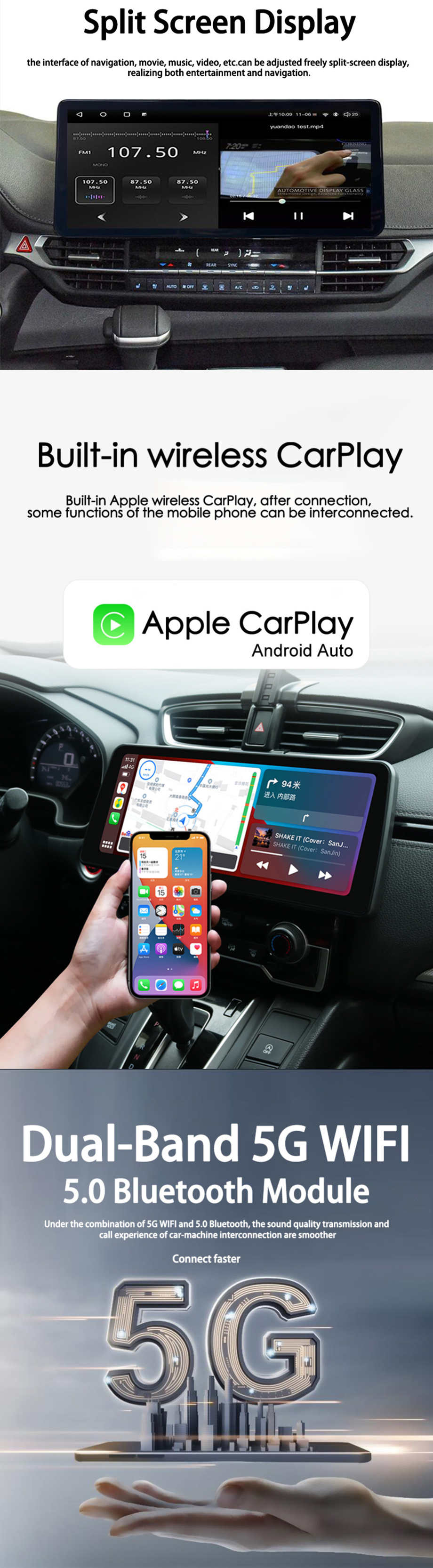 Android 13 Car Stereo Navigatore GPS Navigazione per Renault Kadjar-6