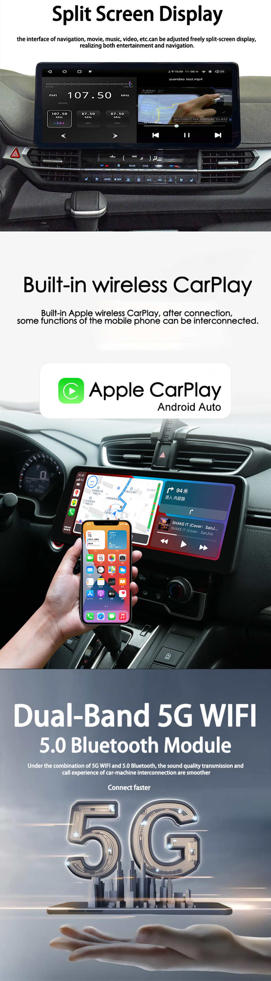 Android 13 Car Stereo Navigatore GPS Navigazione per Suzuki Swift-6