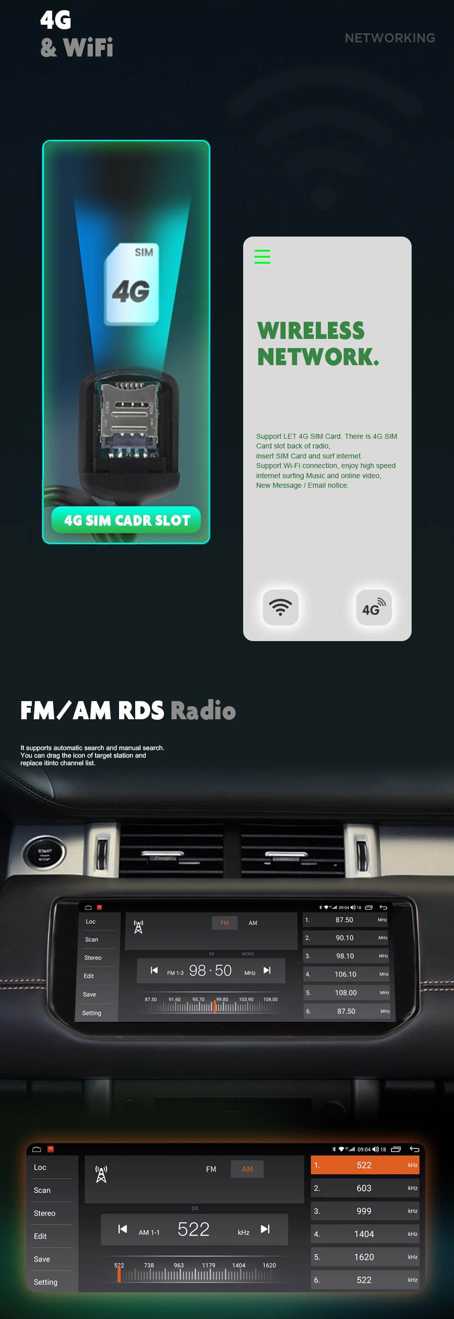 Android 13 Car Stereo Navigatore GPS Navigazione per Land Rover Range Rover L322-3